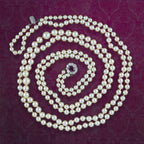 Vintage Double Strand Pearl Necklace Ruby Diamond Clasp With Cert
