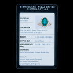 Vintage Emerald Diamond Cluster Ring 3.10ct Emerald With Cert 