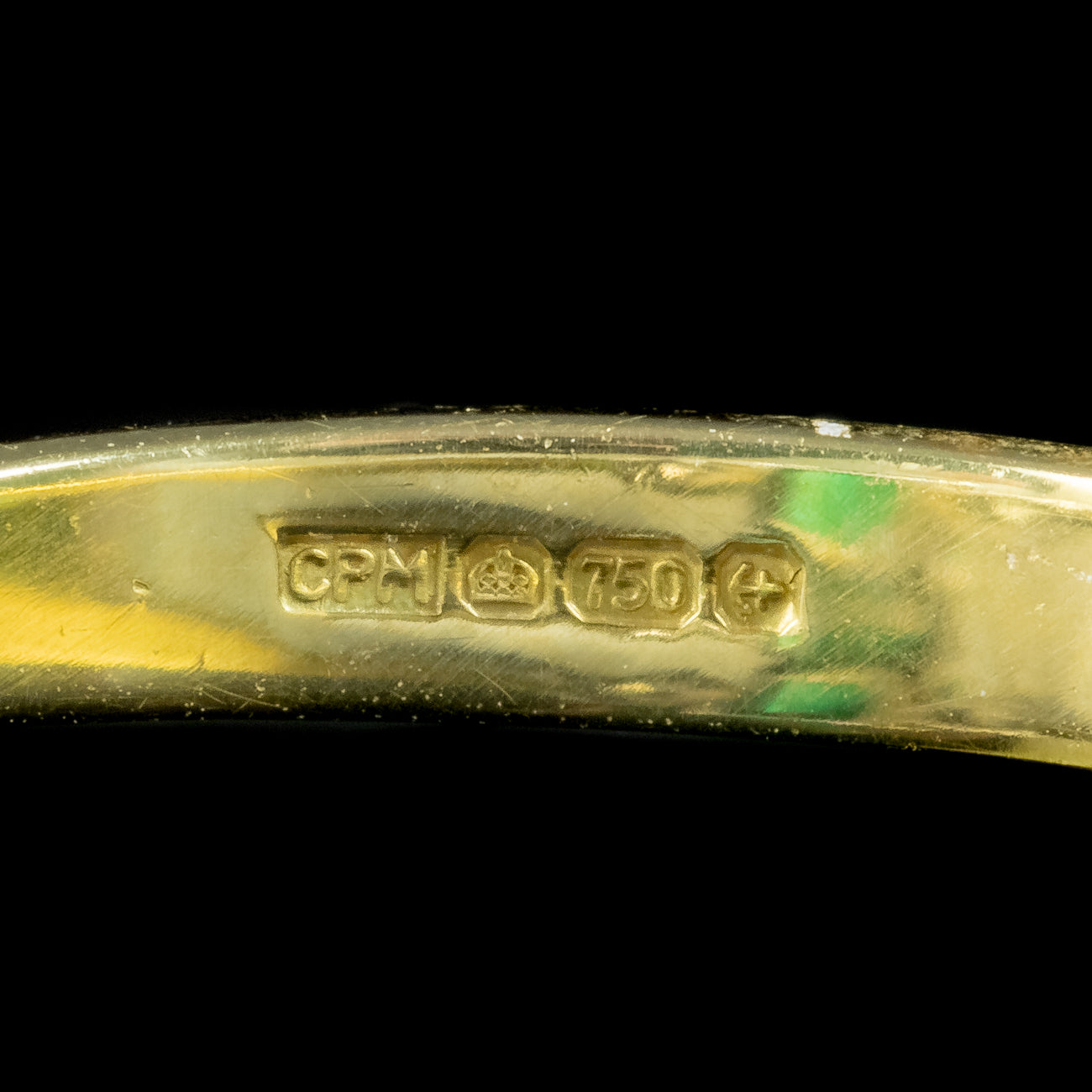 Vintage Emerald Diamond Trilogy Ring 1.5ct Emerald 