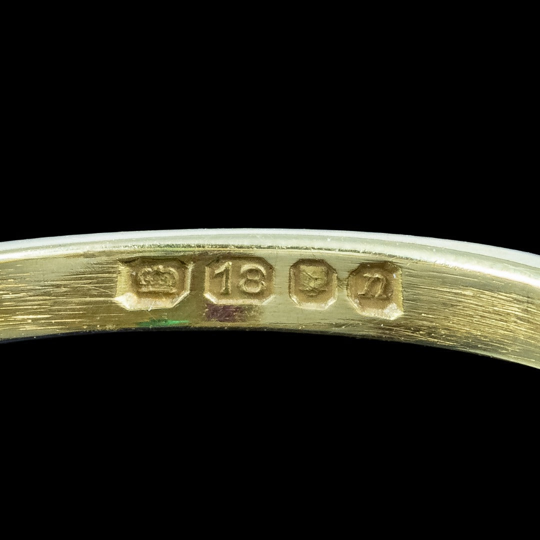Vintage Emerald Ruby Diamond Trilogy Twist Ring Dated 1968
