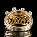 Art Deco French Diamond Boule Cocktail Ring 2ct Diamond