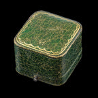 Vintage Green Tourmaline Diamond Trilogy Ring With Box