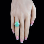 Vintage Opal Diamond Cocktail Ring 9.38ct Natural Opal
