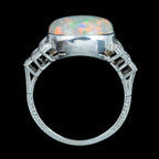 Vintage Opal Diamond Ring Art Deco Revival 5.5ct Opal