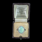 Vintage Opal Diamond Ring 4.5ct Natural Opal With Box