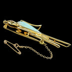 Vintage Opal Diamond Swallow Bird Brooch 18ct Gold