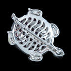 Vintage Pink Tourmaline Diamond Turtle Brooch 18ct Gold 