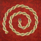 Vintage Rope Twist Chain Necklace 9ct Gold Dated 1979