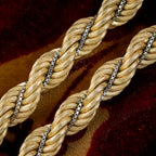 Vintage Rope Twist Chain Necklace 9ct Gold Dated 1979