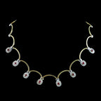 Vintage Ruby Diamond Collar Necklace Two Tone 18ct Gold