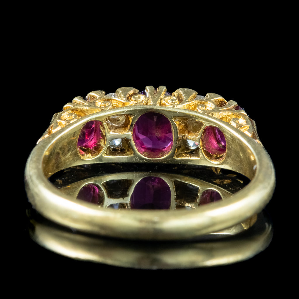 Vintage Ruby Diamond Ring 1ct Of Ruby Dated 1972