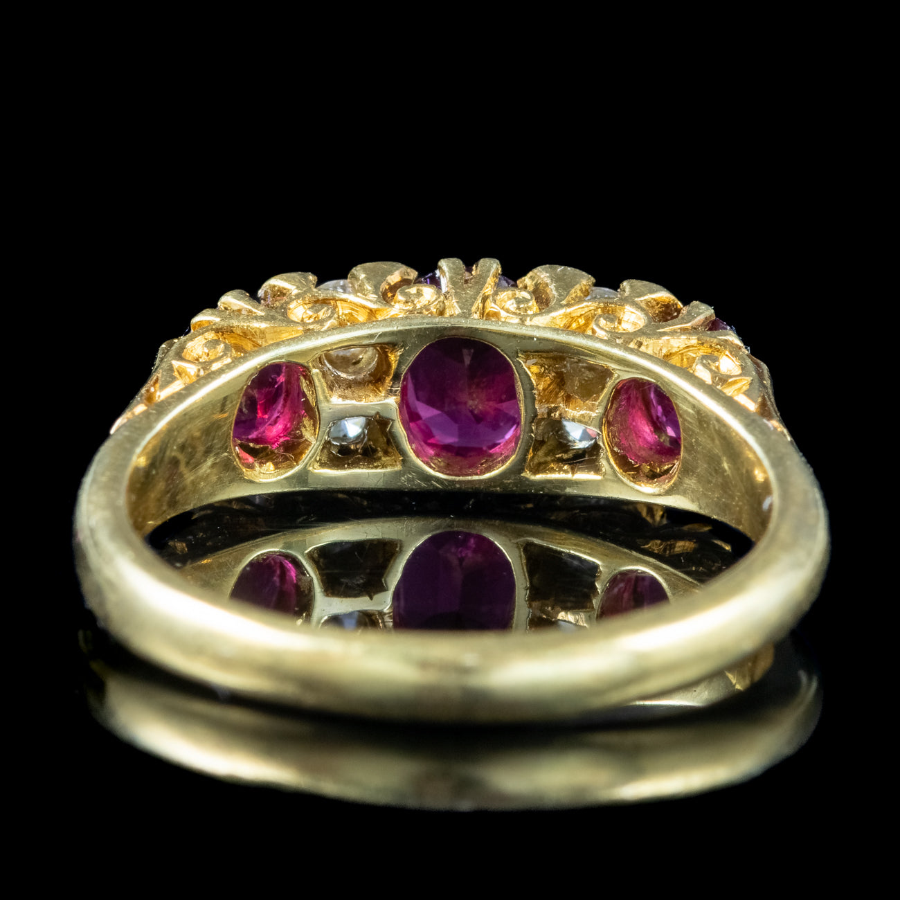 Vintage Ruby Diamond Ring 1ct Of Ruby Dated 1972