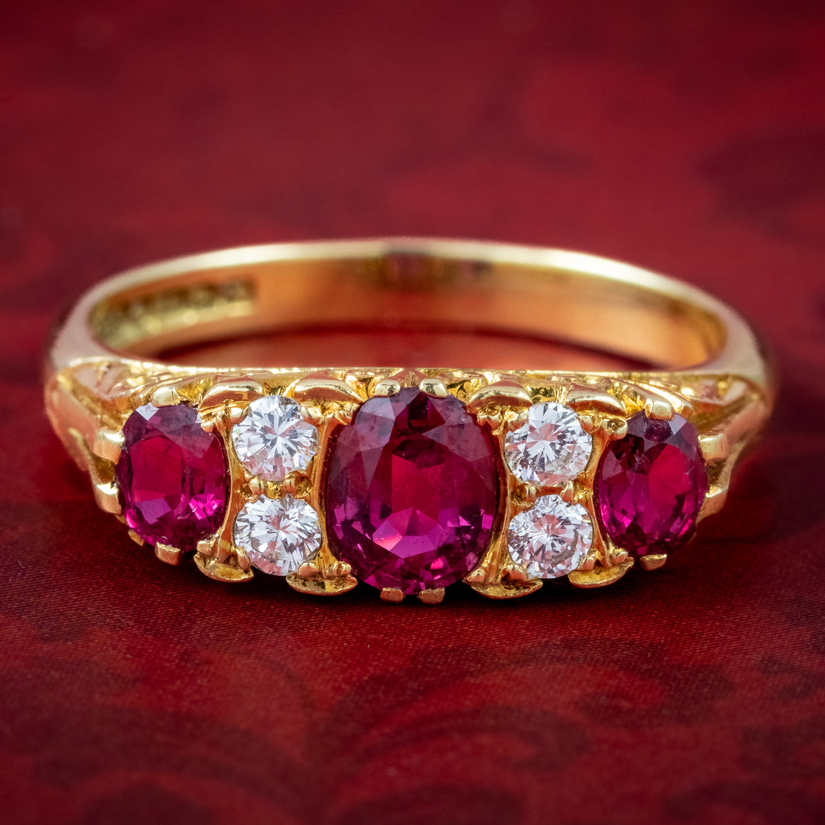 Vintage Ruby Diamond Ring 1ct Of Ruby Dated 1972 Main image