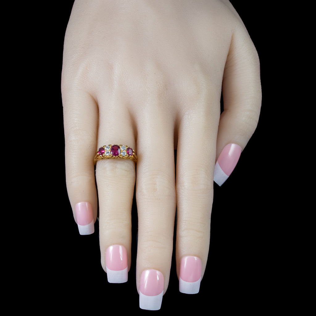 Vintage Ruby Diamond Ring 1ct Of Ruby Dated 1972