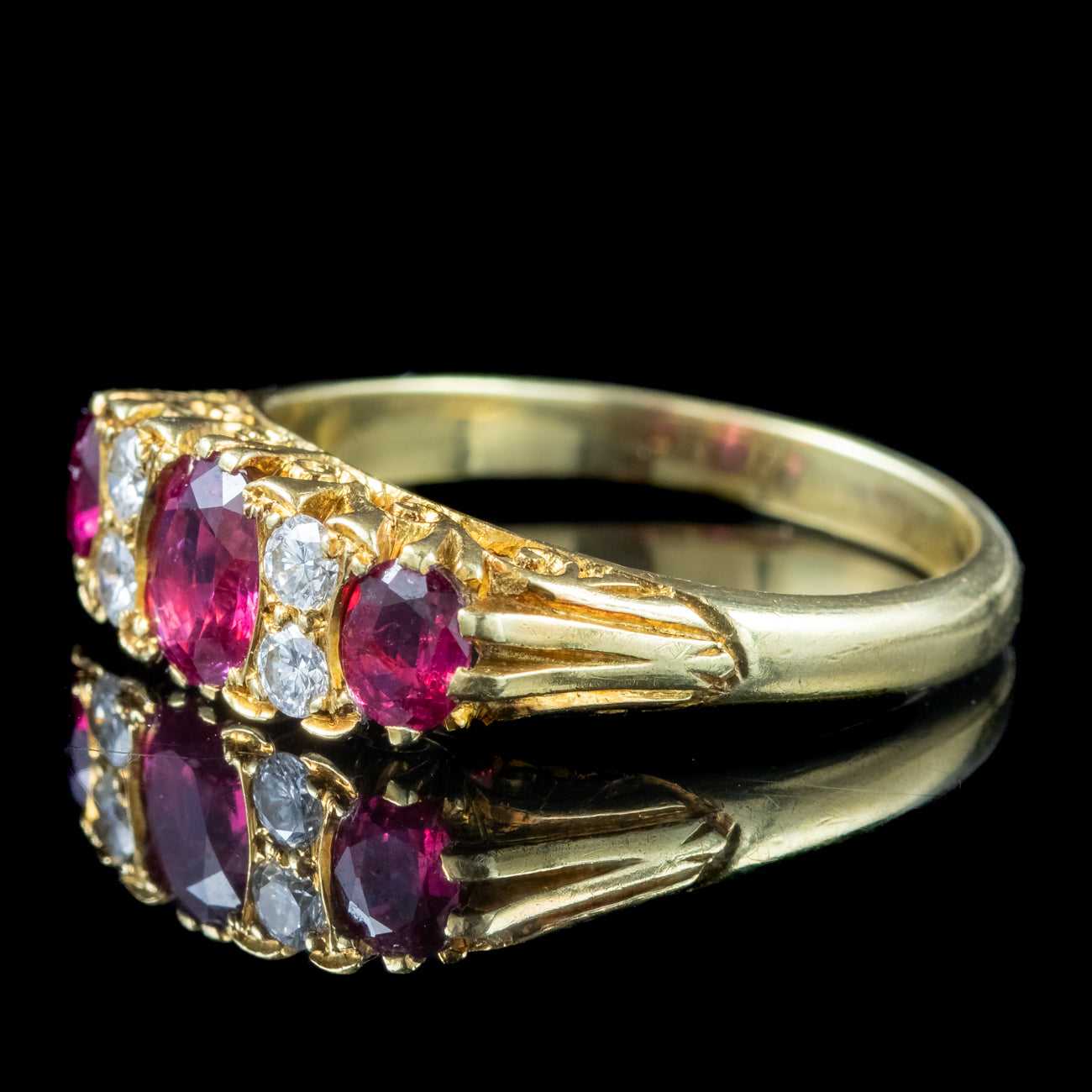 Vintage Ruby Diamond Ring 1ct Of Ruby Dated 1972