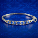 Vintage Sapphire Diamond Bangle 9ct Gold 3ct Of Sapphire Dated 1989