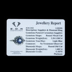 Vintage Sapphire Diamond Cluster Ring Mauboussin 3.40ct Sapphire With Cert