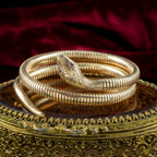 Vintage Snake Bangle 9ct Gold Ruby Eyes Dated 1958