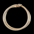 Vintage Snake Bangle 9ct Gold Ruby Eyes Dated 1958