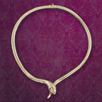 Vintage Snake Collar Necklace Ruby Eyes 9ct Gold
