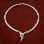 Snake Collar Necklace Ruby Eyes 9ct Gold 