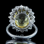 Vintage Yellow Sapphire Diamond Cocktail Ring 10ct Sapphire