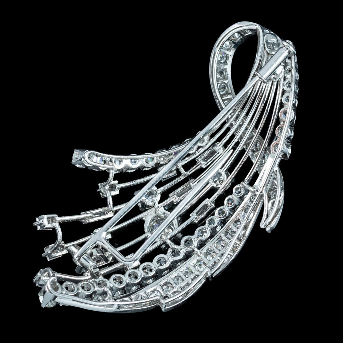 Vintage Diamond Spray Brooch 18ct Gold 4.5ct Total