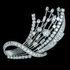 Vintage Diamond Spray Brooch 18ct Gold 4.5ct Total