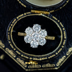 Vintage Diamond Cluster Ring 2.1ct Total Dated 1962