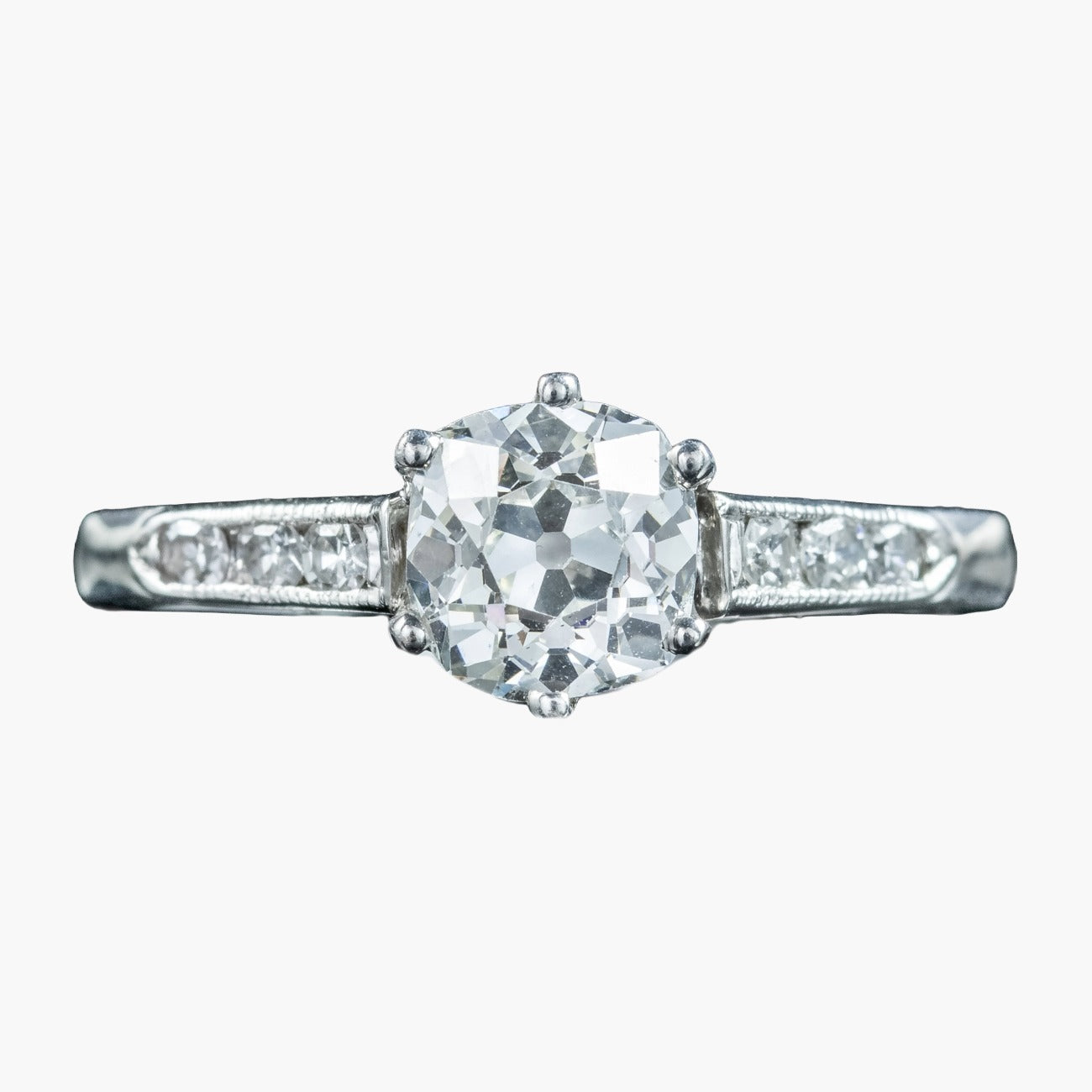 Vintage Diamond Solitaire Ring 1.25ct Diamond With Cert Main image