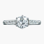 Vintage Diamond Solitaire Ring 1.25ct Diamond With Cert