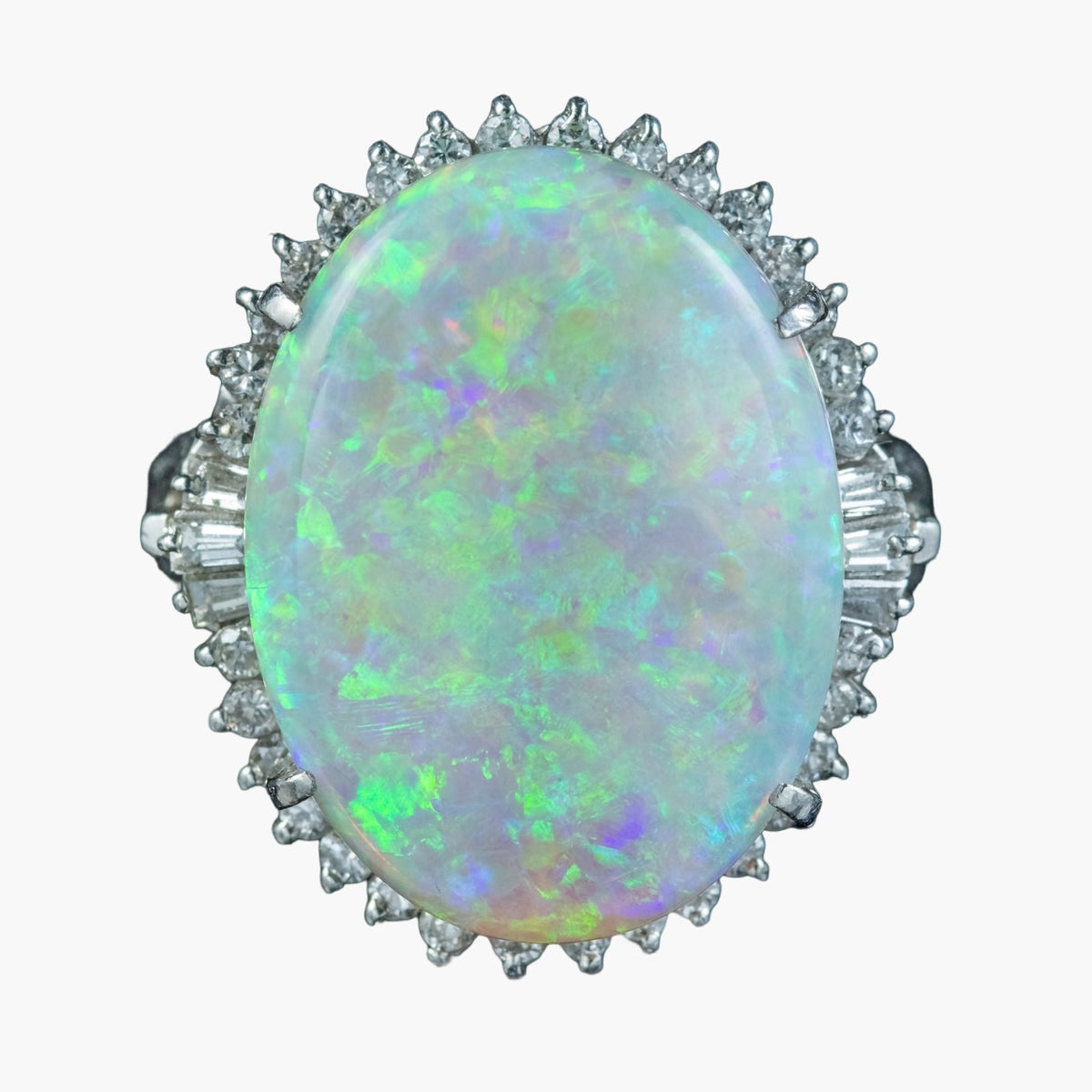 Vintage Opal Diamond Cocktail Ring 8.74ct Natural Opal Main image