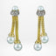 Vintage Pearl Diamond Negligee Earrings 18ct Gold