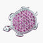Vintage Pink Tourmaline Diamond Turtle Brooch 18ct Gold