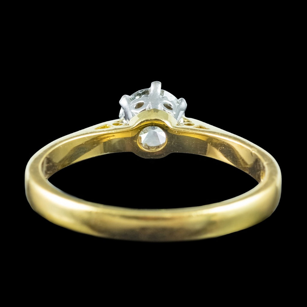Edwardian Style Diamond Solitaire Ring 0.75ct Diamond 