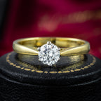 Edwardian Style Diamond Solitaire Ring 0.75ct Diamond 