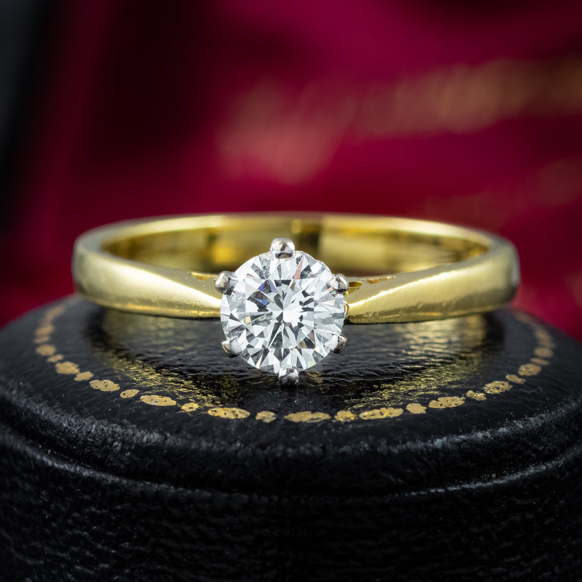 Edwardian Style Diamond Solitaire Ring 0.75ct Diamond 