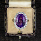 VINTAGE AMETHYST COCKTAIL RING 18CT GOLD 12CT AMETHYST CIRCA 1980