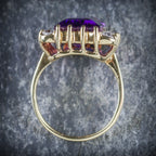 AMETHYST DIAMOND RING 18CT GOLD 10CT AMETHYST TOP
