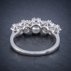 ANTIQUE FIVE STONE DIAMOND RING 18CT WHITE GOLD 2CT DIAMOND CIRCA 1920 BACK
