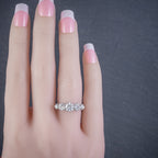 ANTIQUE FIVE STONE DIAMOND RING 18CT WHITE GOLD 2CT DIAMOND CIRCA 1920 HAND