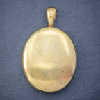 ANTIQUE VICTORIAN 18CT GOLD PEARL LOCKET BLUE ENAMEL CROSS CIRCA 1900 BOXED BACK
