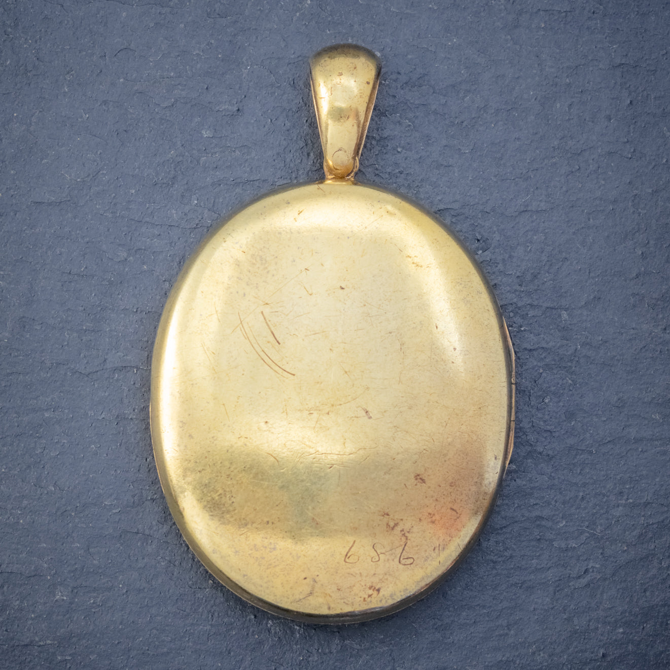 ANTIQUE VICTORIAN 18CT GOLD PEARL LOCKET BLUE ENAMEL CROSS CIRCA 1900 BOXED BACK