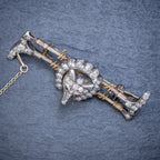 ANTIQUE VICTORIAN DIAMOND FOX HUNTING RIDING BROOCH SILVER 18CT GOLD 2CT OF DIAMOND CIRCA 1900 TOP