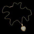 ANTIQUE VICTORIAN NATURAL PEARL HEART PENDANT NECKLACE 18CT GOLD CIRCA 1880
