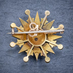 ANTIQUE VICTORIAN PEARL DIAMOND STAR BROOCH 18CT GOLD CIRCA 1900 BACK