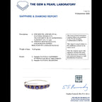 ANTIQUE VICTORIAN SAPPHIRE DIAMOND BANGLE 18CT GOLD 5.46CT OF NATURAL SAPPHIRE WITH CERT CERT