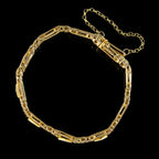 ANTIQUE VICTORIAN SAPPHIRE DIAMOND GATE BRACELET 15CT GOLD CIRCA 1900