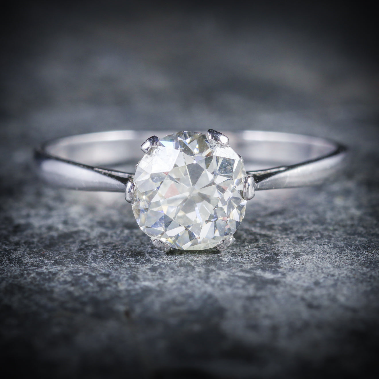 Antique Edwardian Diamond Engagement Ring Platinum Circa 1910 Secondary image