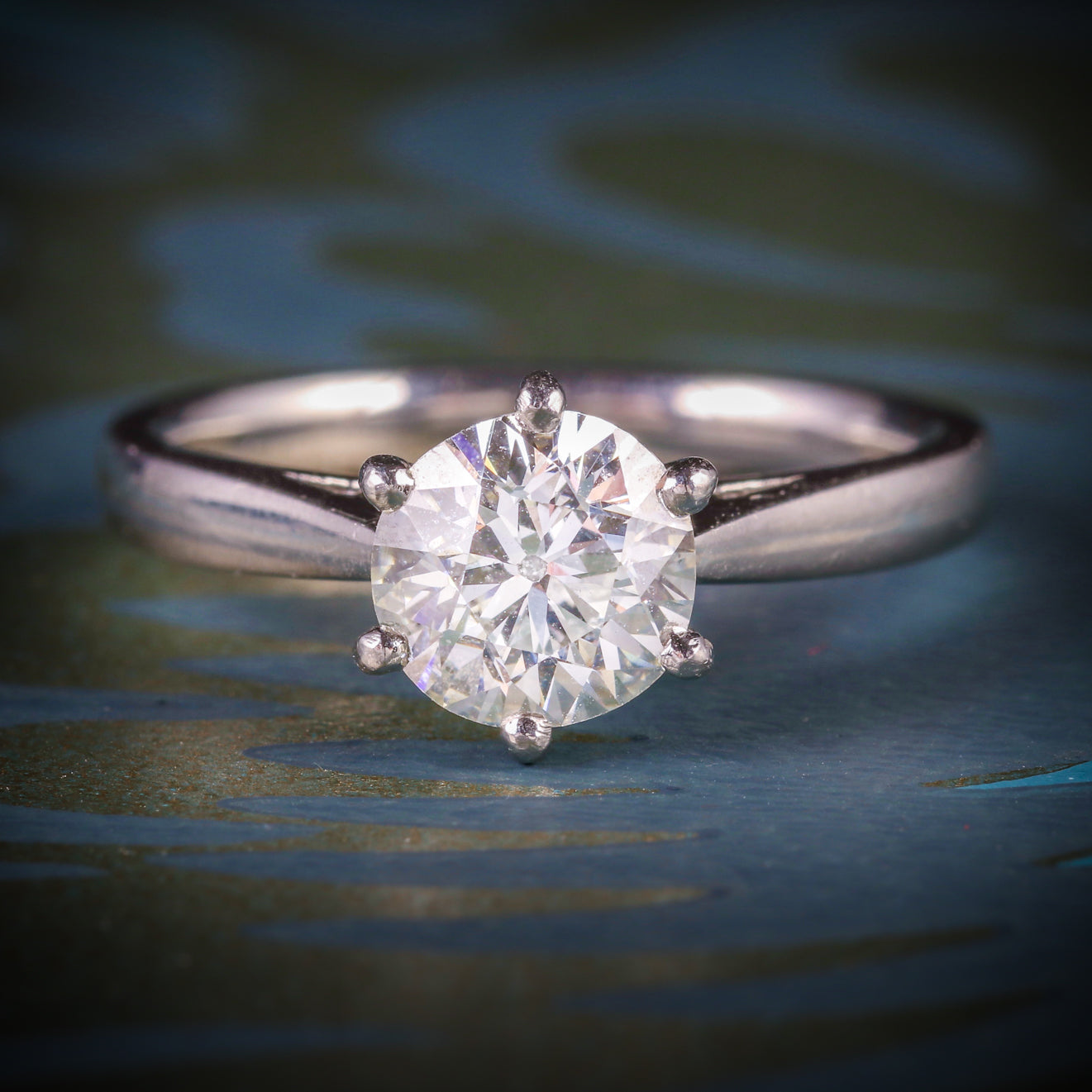 ANTIQUE EDWARDIAN 1.60CT DIAMOND RING PLATINUM ENGAGEMENT CIRCA 1910 VS1 COVER Main image